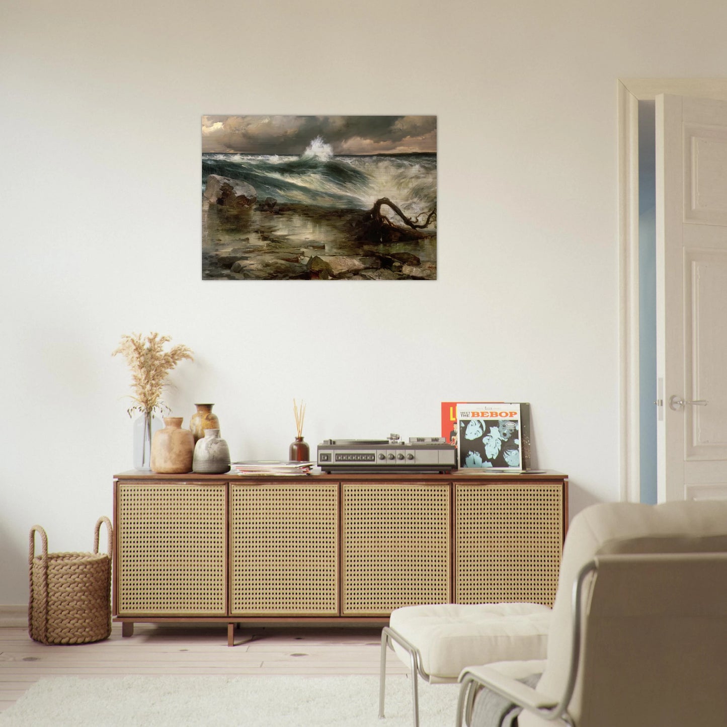 The Rapids Above Niagara - Thomas Moran Brushed Aluminum Print - 70x100 cm / 28x40 inches | Thomas Moran Aluminum Print | Thomas Moran Prints