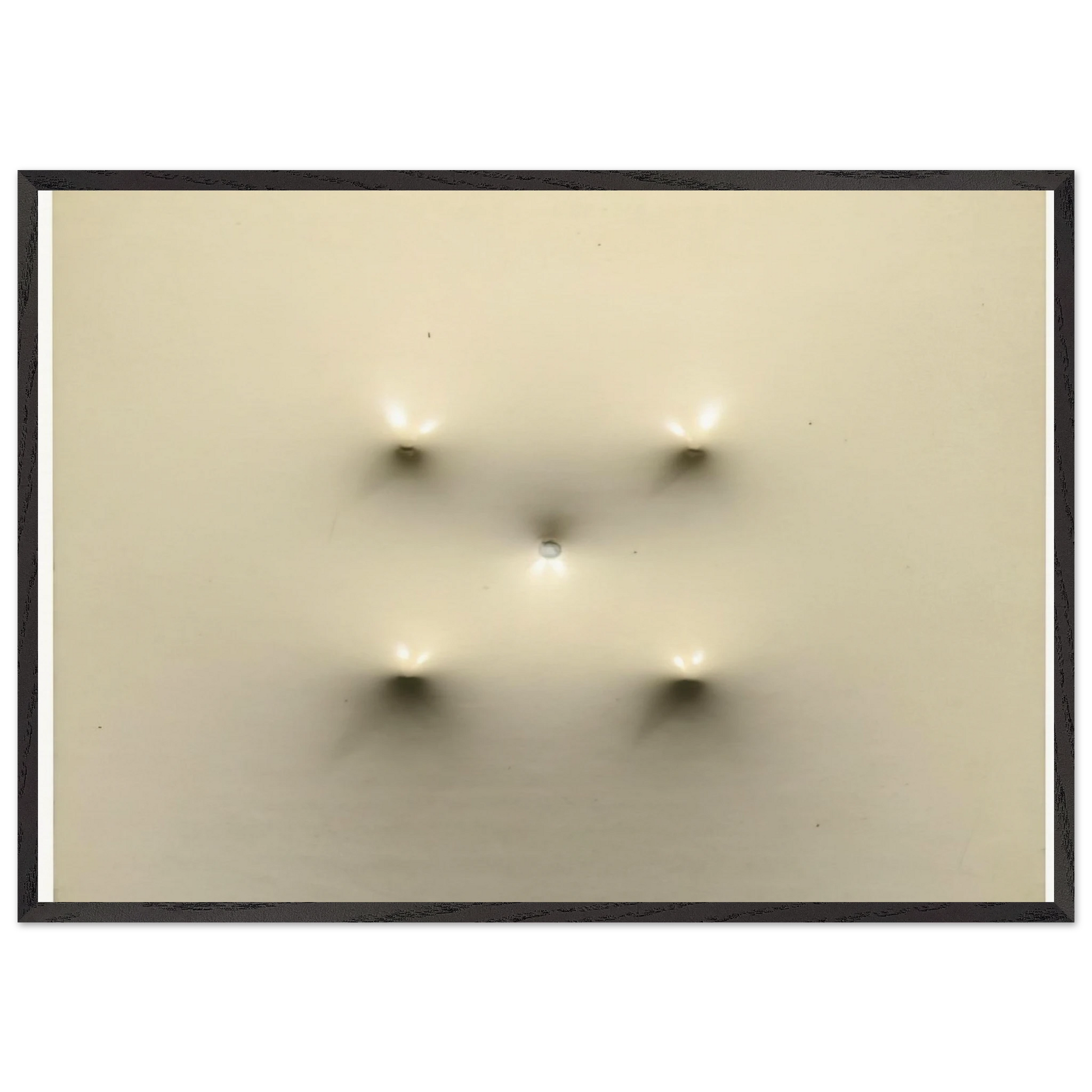 Superficie Bianca - 1967 - Enrico Castellani Framed Art Print – Black Wooden Frame - Default Title - -Framed Art Print