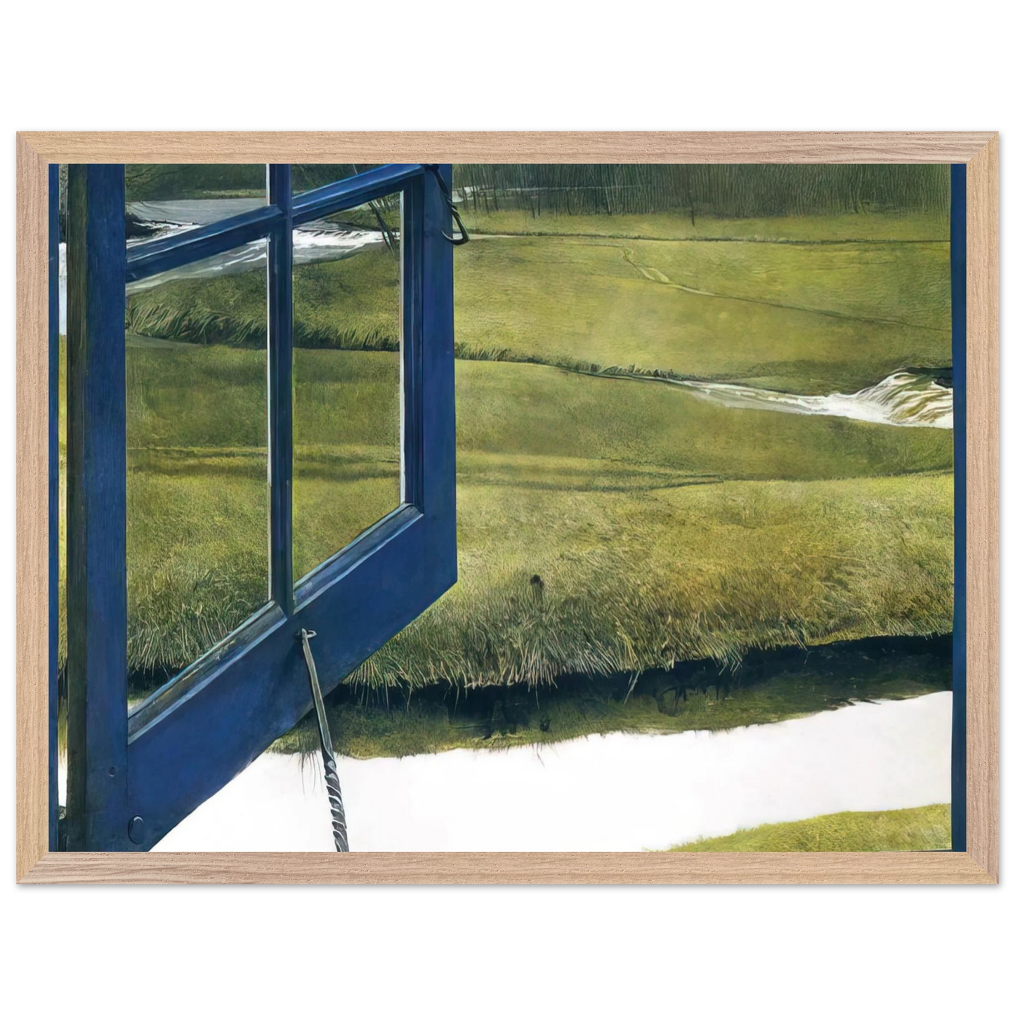 Andrew Wyeth - LOVE IN THE AFTERNOON Wall Art - 60x80 cm / 24x32 inches - Premium Wooden Framed Poster With Fine Art Paper - White frame