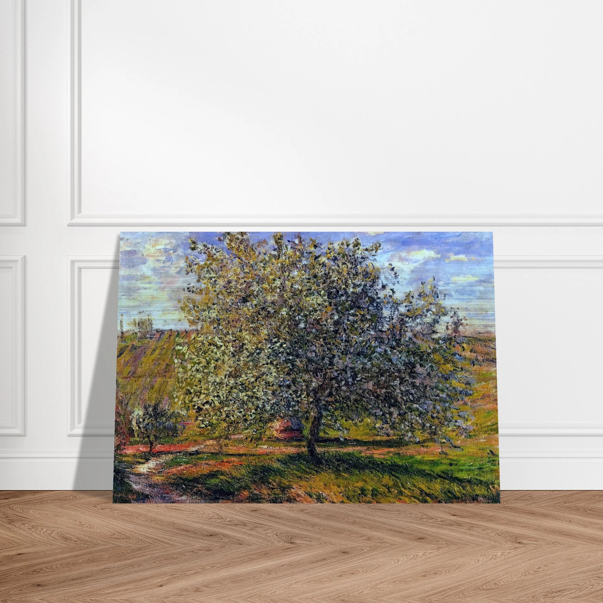 Tree in Flower near Vetheuil - claude monet Brushed Aluminum Print - 70x100 cm / 28x40 inches | claude monet Aluminum Print | claude monet Prints