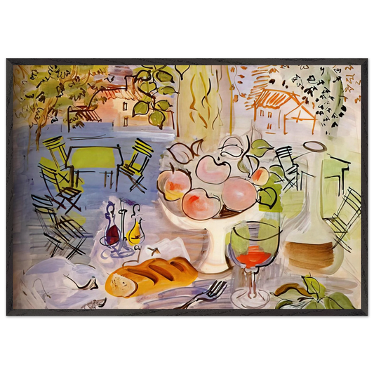 STILL LIFE 1928 - Raoul Dufy Framed Art Print – Black Wooden Frame - Default Title - -Framed Art Print