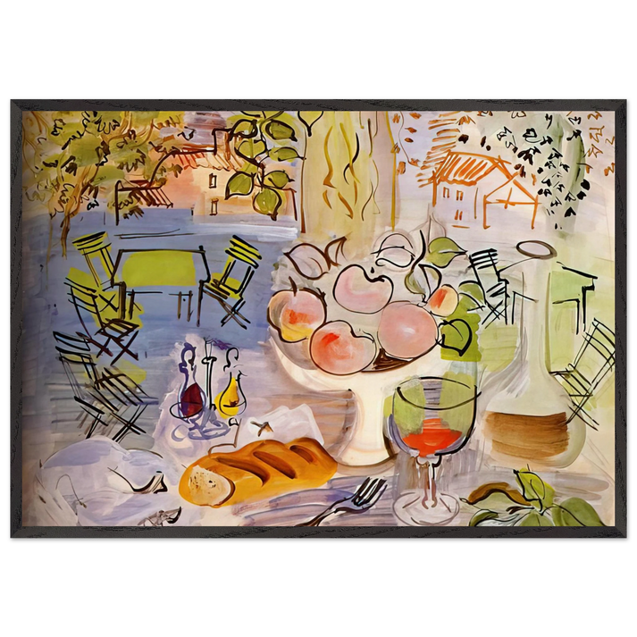 STILL LIFE 1928 - Raoul Dufy 70x100 cm / 28x40 inches Framed Art Print – Black Wooden Frame