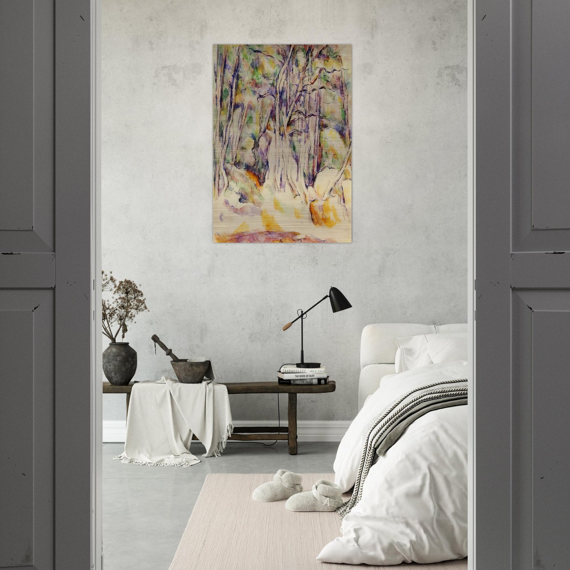 The Park of the Chateau Noir with Well - Paul Cézanne Brushed Aluminum Print - 70x100 cm / 28x40 inches | Paul Cézanne Aluminum Print | Paul Cézanne Prints