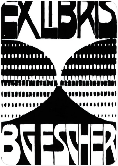 BOOKPLATE B G ESCHER BEER By MC Escher Pack of 10 Post Cards | MC Escher Post Cards | A6 (10.5 x 14.8 cm) - 4.1 x 5.8 inches