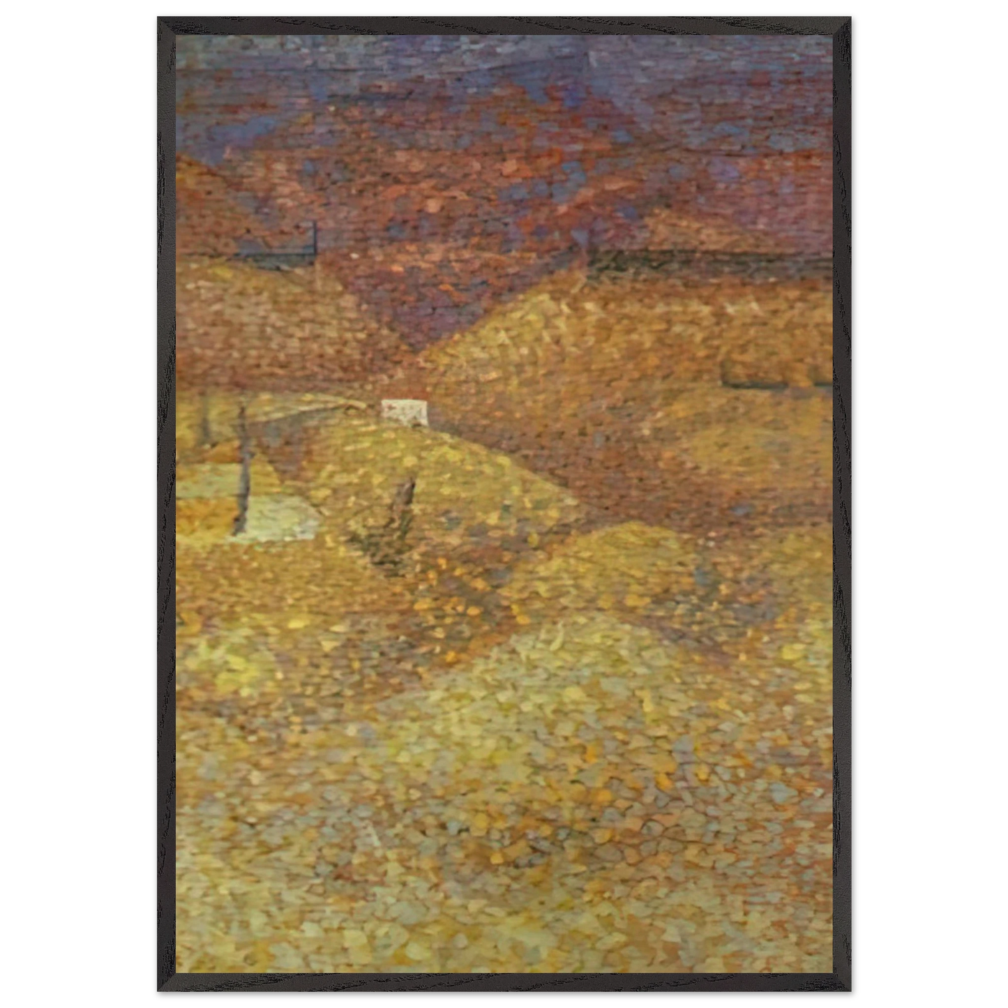 PINK LANDSCAPE 1960 - Bridget Riley Framed Art Print – Black Wooden Frame - Default Title - -Framed Art Print