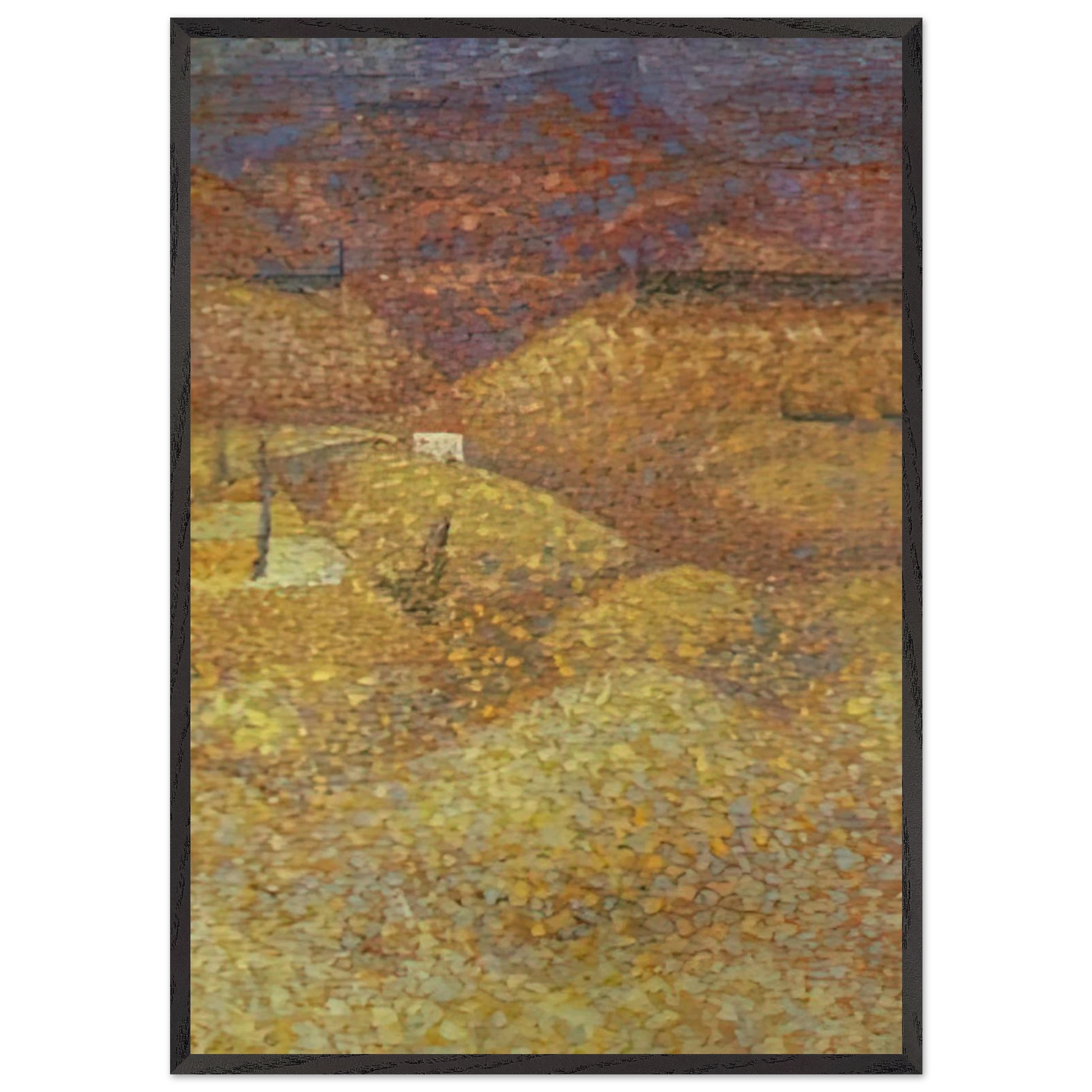 PINK LANDSCAPE 1960 - Bridget Riley Framed Art Print – Black Wooden Frame - Default Title - -Framed Art Print