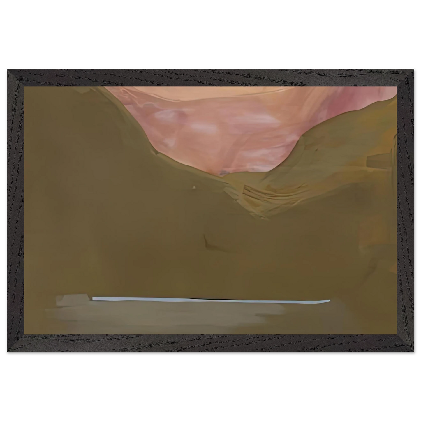 Helen Frankenthaler - Burnt Norton, 1972- Wall Art - 21x29.7 cm / 8x12" - Premium Wooden Framed Poster With Fine Art Paper - White frame