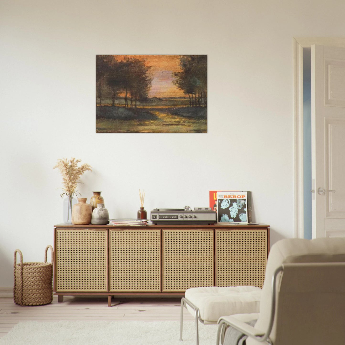 The Landscape in Drenthe - Vincent van Gogh Brushed Aluminum Print - 70x100 cm / 28x40 inches | Vincent van Gogh Aluminum Print | Vincent van Gogh Prints