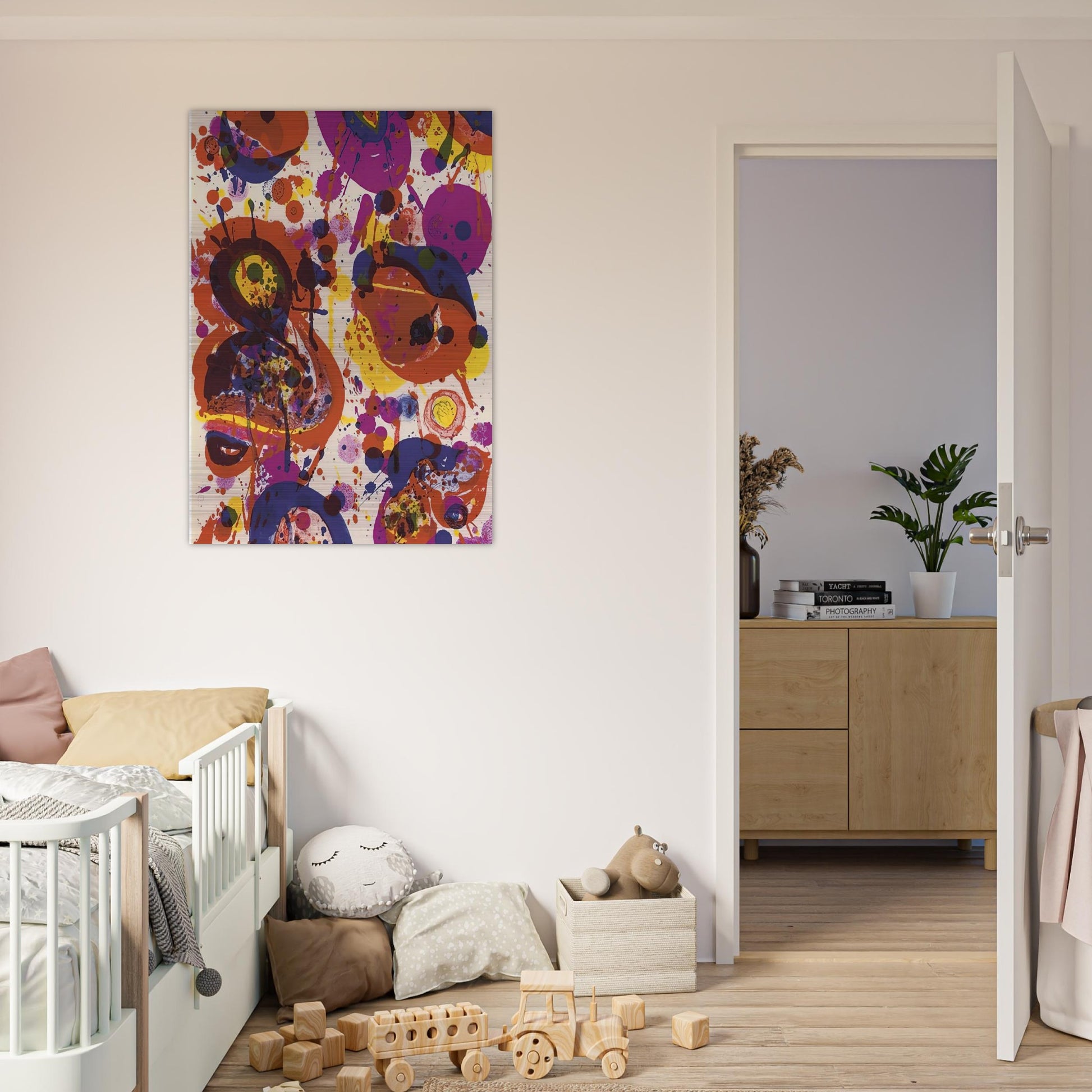 Untitled  from Pasadena Box   Lembark L57  - Sam Francis Brushed Aluminum Print - 70x100 cm / 28x40 inches | Sam Francis Aluminum Print | Sam Francis Prints