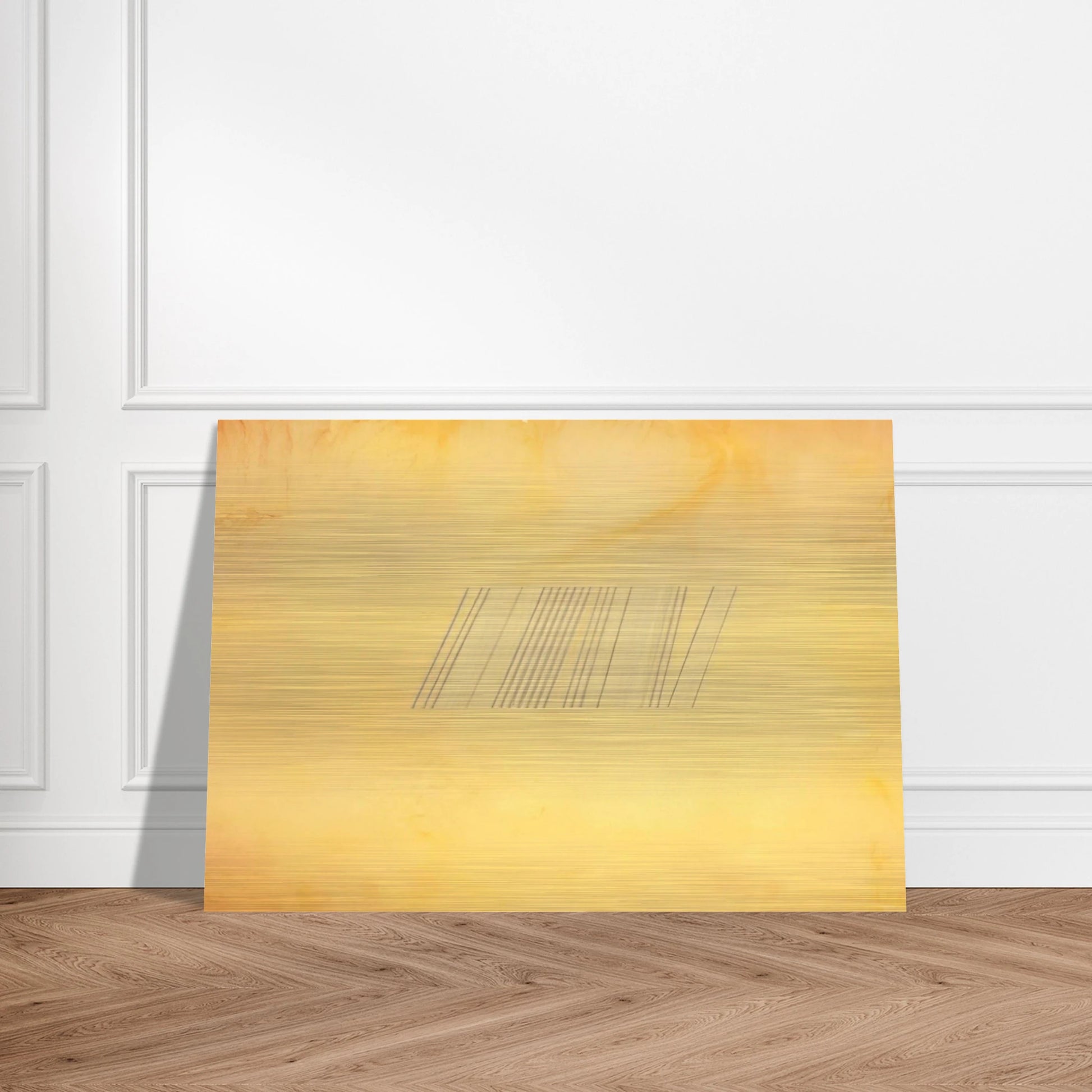 Blue Line Painting - 1969 - Ronnie Landfield Brushed Aluminum Print - 70x100 cm / 28x40 inches | Ronnie Landfield Aluminum Print | Ronnie Landfield Prints