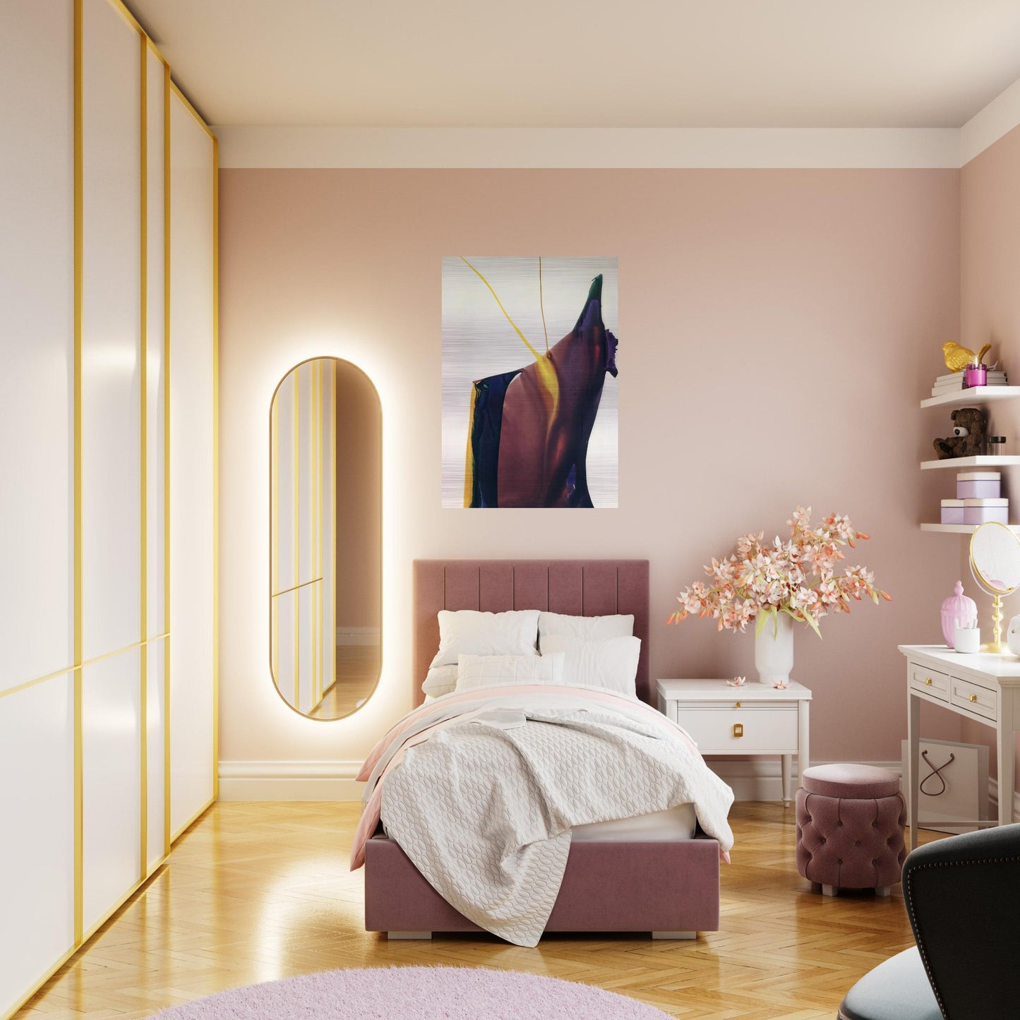 Phenomena Yellow Strike - 1963 - Paul Jenkins Brushed Aluminum Print - 70x100 cm / 28x40 inches | Paul Jenkins Aluminum Print | Paul Jenkins Prints