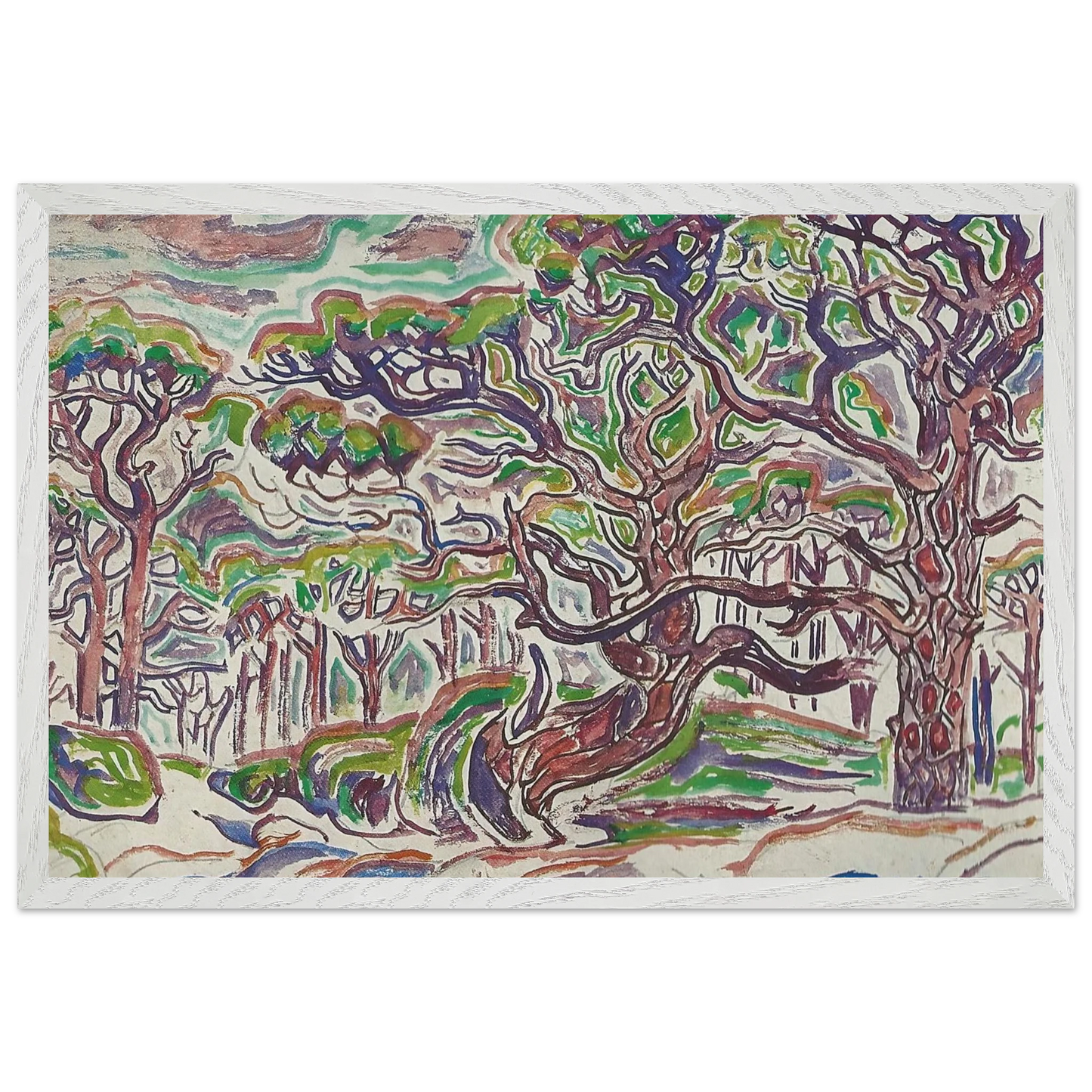 Walter Inglis Anderson - Walter Anderson Wall art - 30x45 cm / 12x18 Inches - Premium Wooden Framed Poster With Fine Art Paper - Black frame