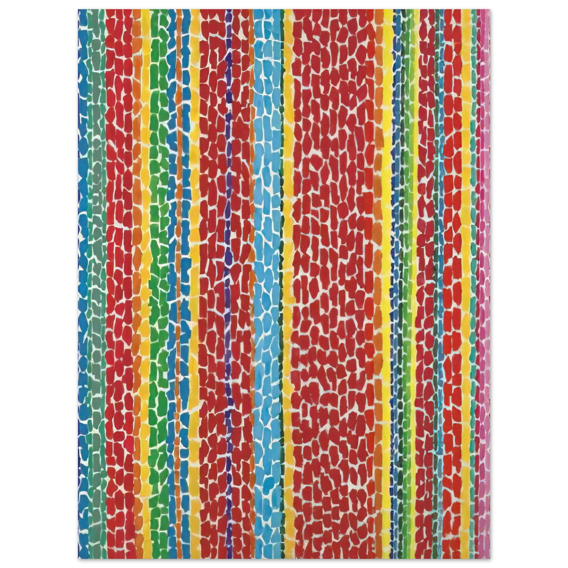 Alma Woodsey Thomas - RED VIOLET NURSERY VIEWED FROM ABOVE 1970 Fine Art Poster - Default Title