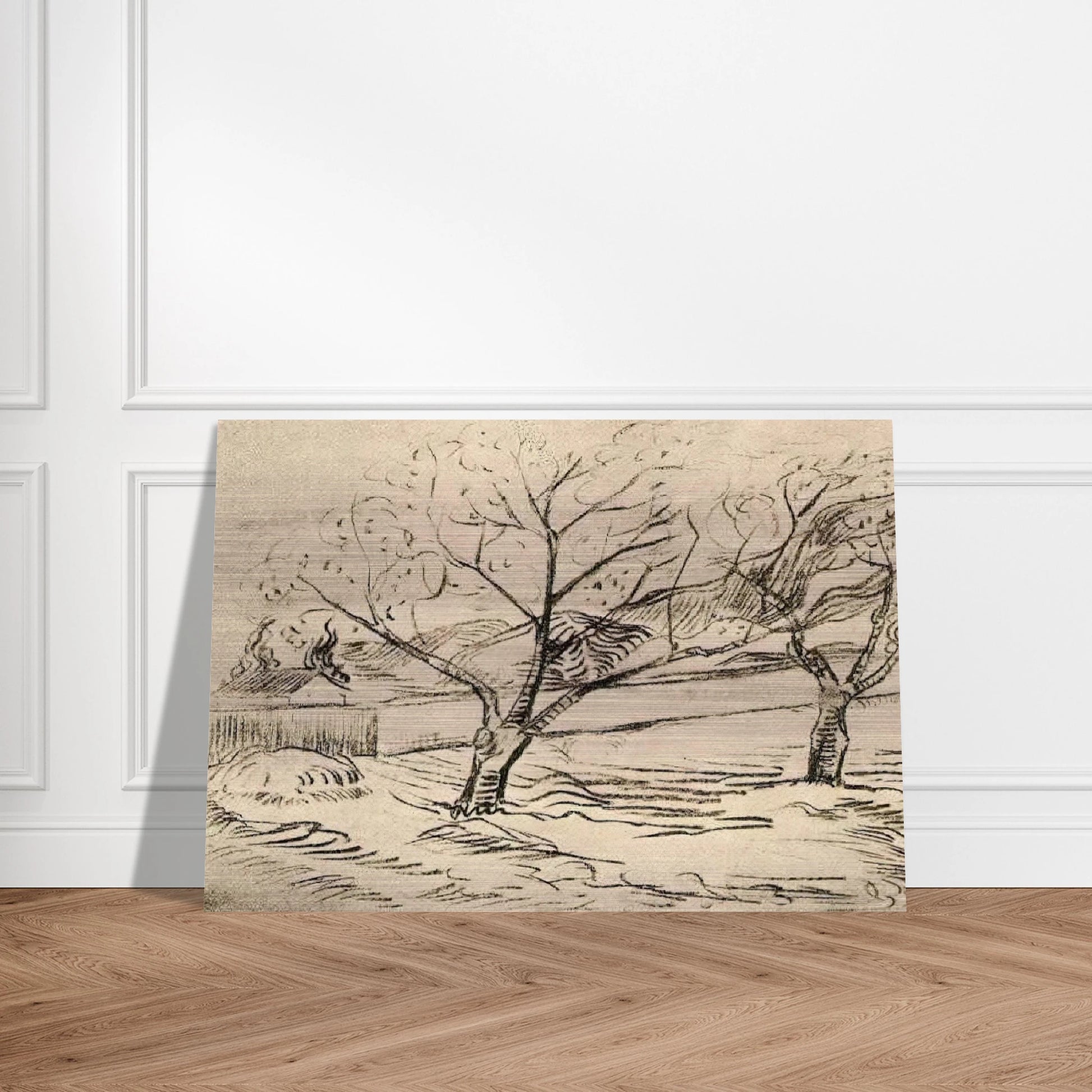 Two Trees - Vincent van Gogh Brushed Aluminum Print - 70x100 cm / 28x40 inches | Vincent van Gogh Aluminum Print | Vincent van Gogh Prints