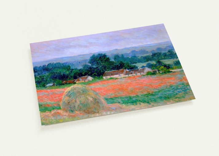 Haystack at Giverny By claude monet Pack of 10 Post Cards | claude monet Post Cards | A6 (10.5 x 14.8 cm) - 4.1 x 5.8 inches