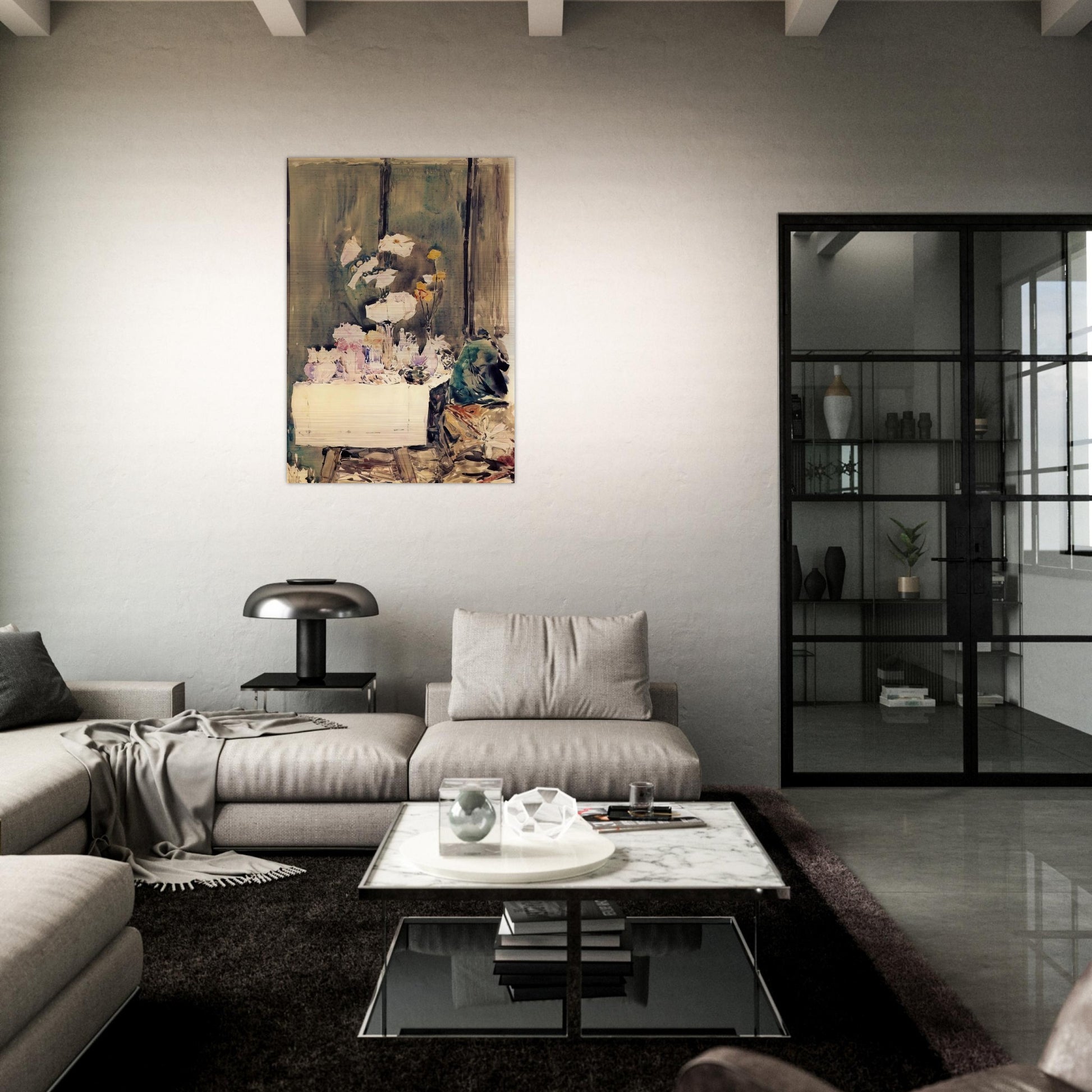 A Favorite Corner - Childe Hassam Brushed Aluminum Print - 70x100 cm / 28x40 inches | Childe Hassam Aluminum Print | Childe Hassam Prints