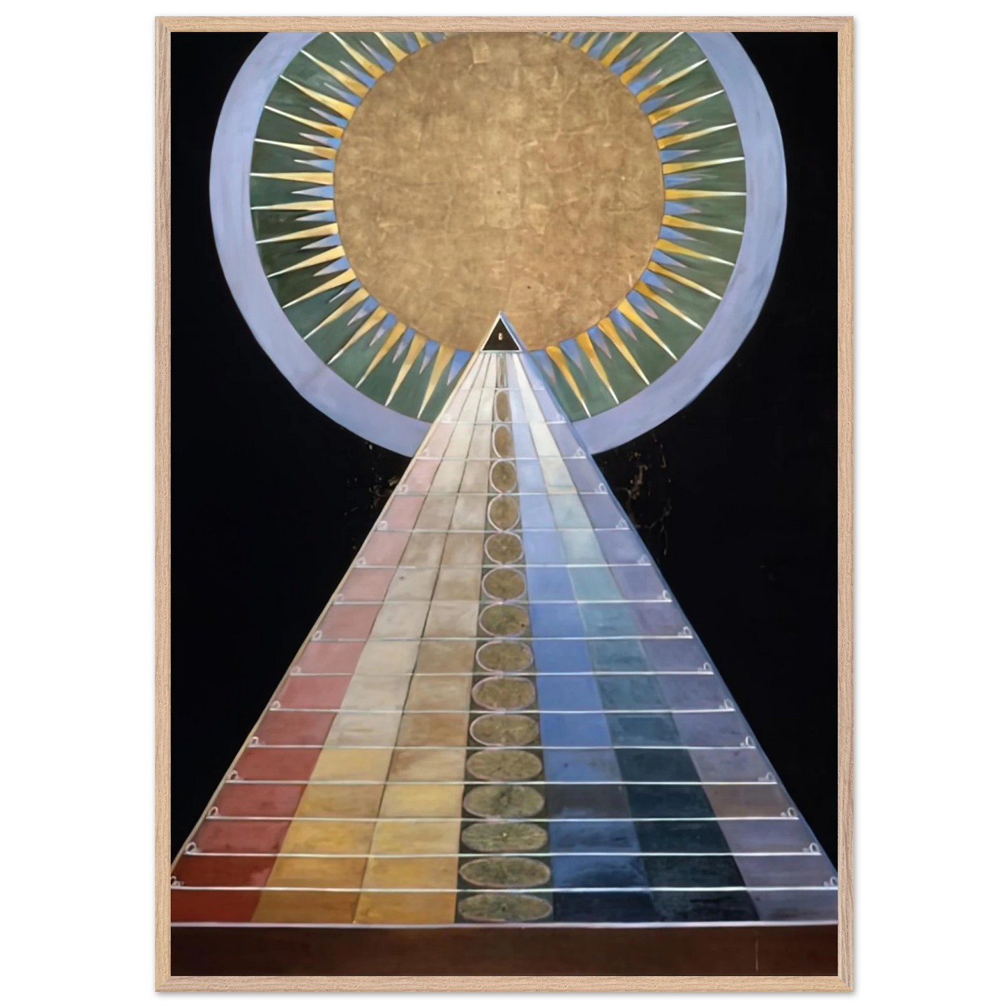 Hilma af Klint - ALTAR PAINTING 1915 Wall art - 45x60 cm / 18x24 Inches - Premium Wooden Framed Poster With Fine Art Paper - Wood frame