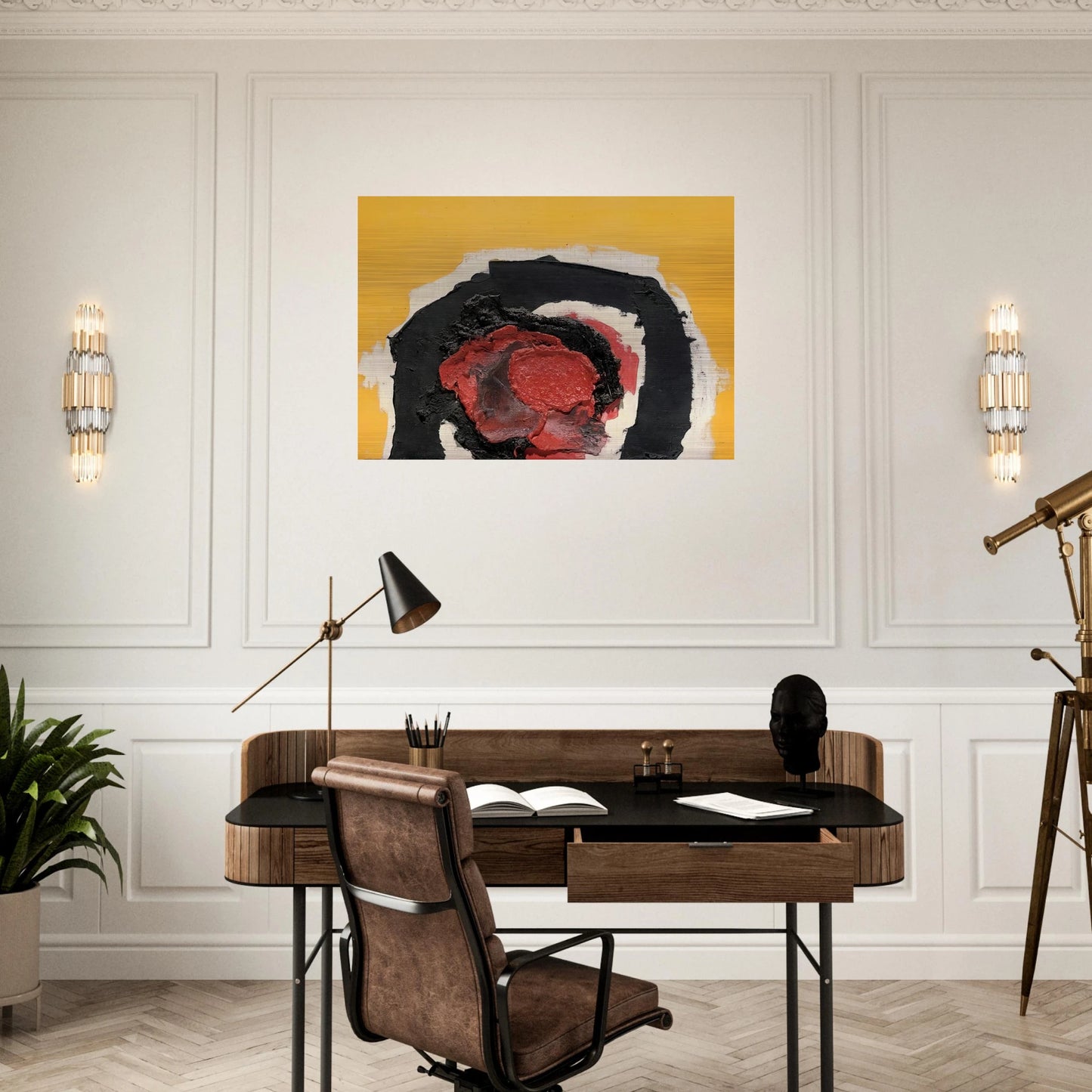 UNTITLED 1964 - Luis Feito Brushed Aluminum Print - 70x100 cm / 28x40 inches | Luis Feito Aluminum Print | Luis Feito Prints