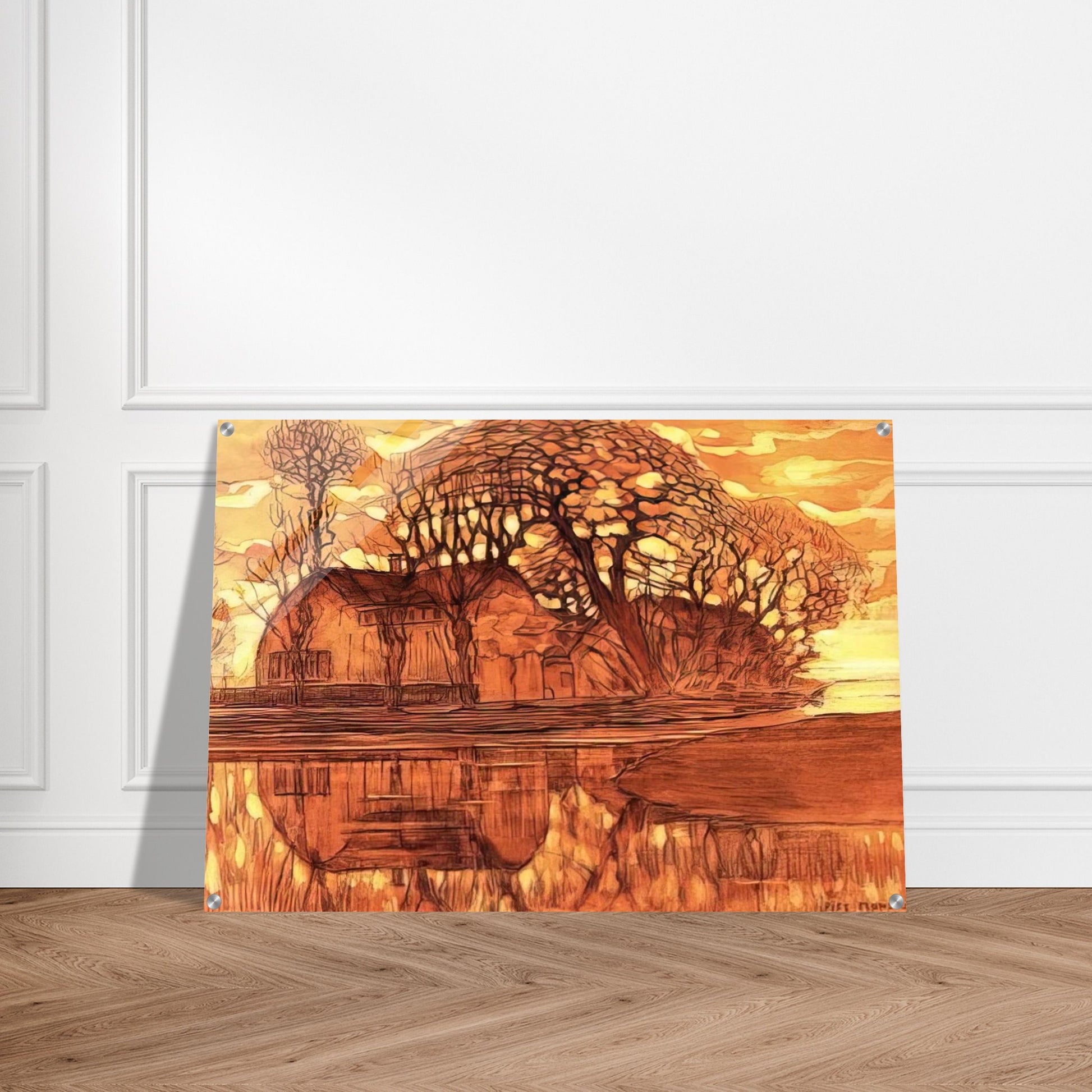 Farm at Duivendrecht - Piet Mondrian Acrylic Print - 70x100 cm / 28x40″ inches