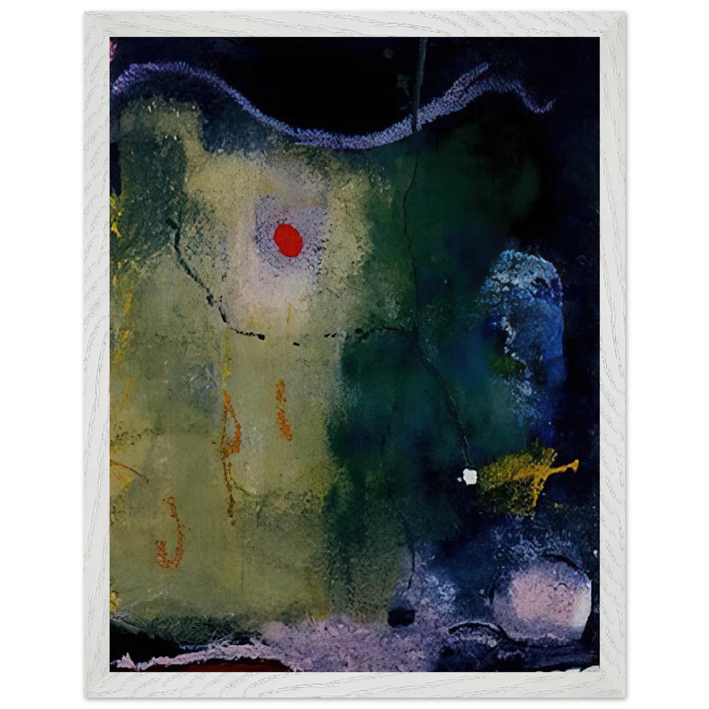 Helen Frankenthaler - The Other Side of the Moon - 1995 Wall art - 45x60 cm / 18x24 inches - Premium Wooden Framed Poster With Fine Art Paper - Black frame