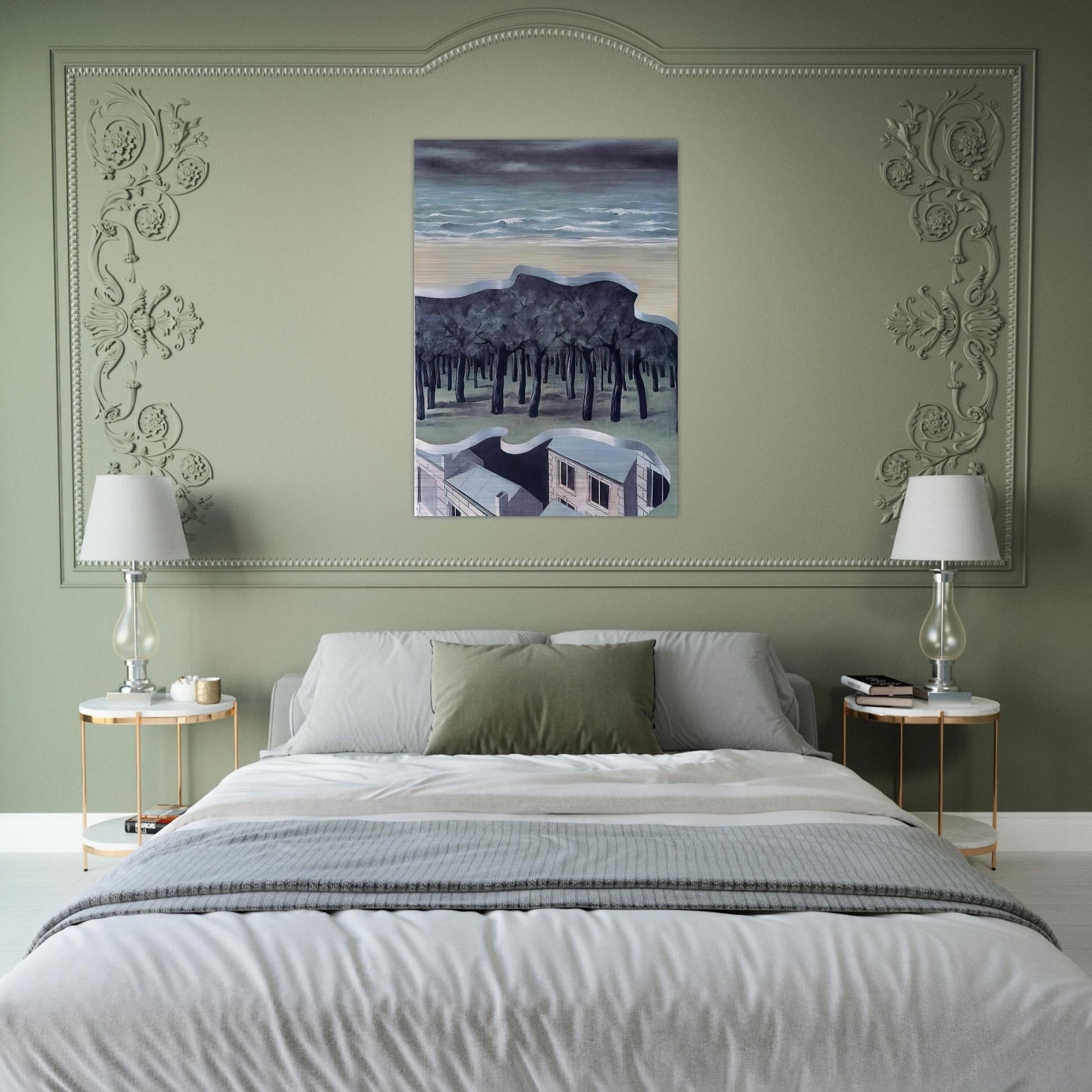 POPULAR PANORAMA 1926 - Rene Magritte Brushed Aluminum Print - 70x100 cm / 28x40 inches | Rene Magritte Aluminum Print | Rene Magritte Prints