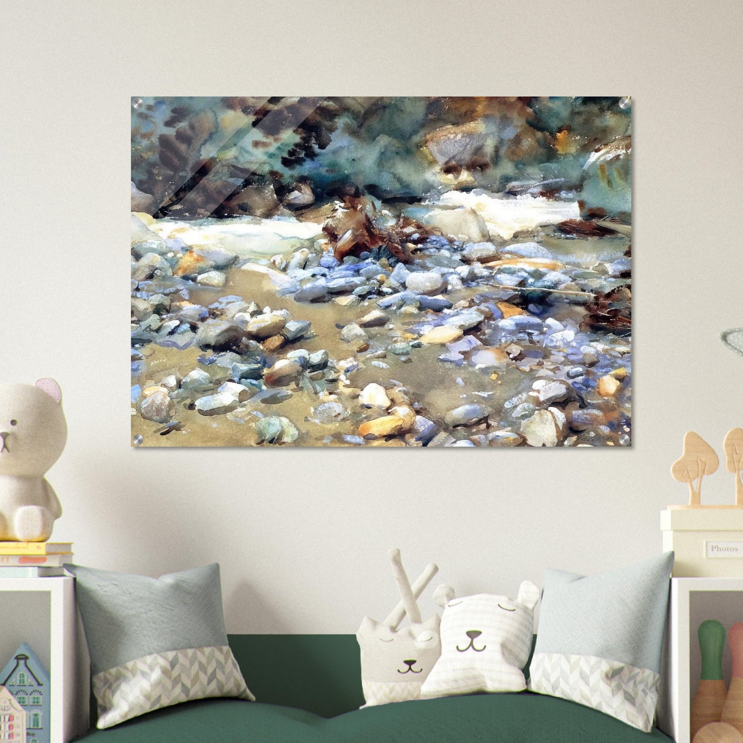 Purtud, Bed of a Glacier Torrent - John Singer Sargent Acrylic Print - 70x100 cm / 28x40″ inches