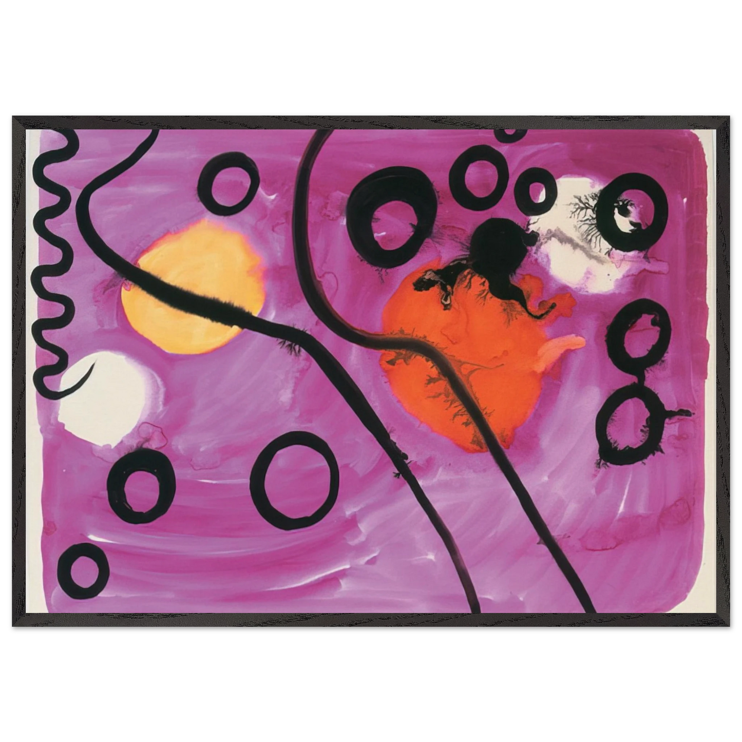 UNTITLED 1963 N1 - Alexander Calder Framed Art Print – Black Wooden Frame - Default Title - -Framed Art Print