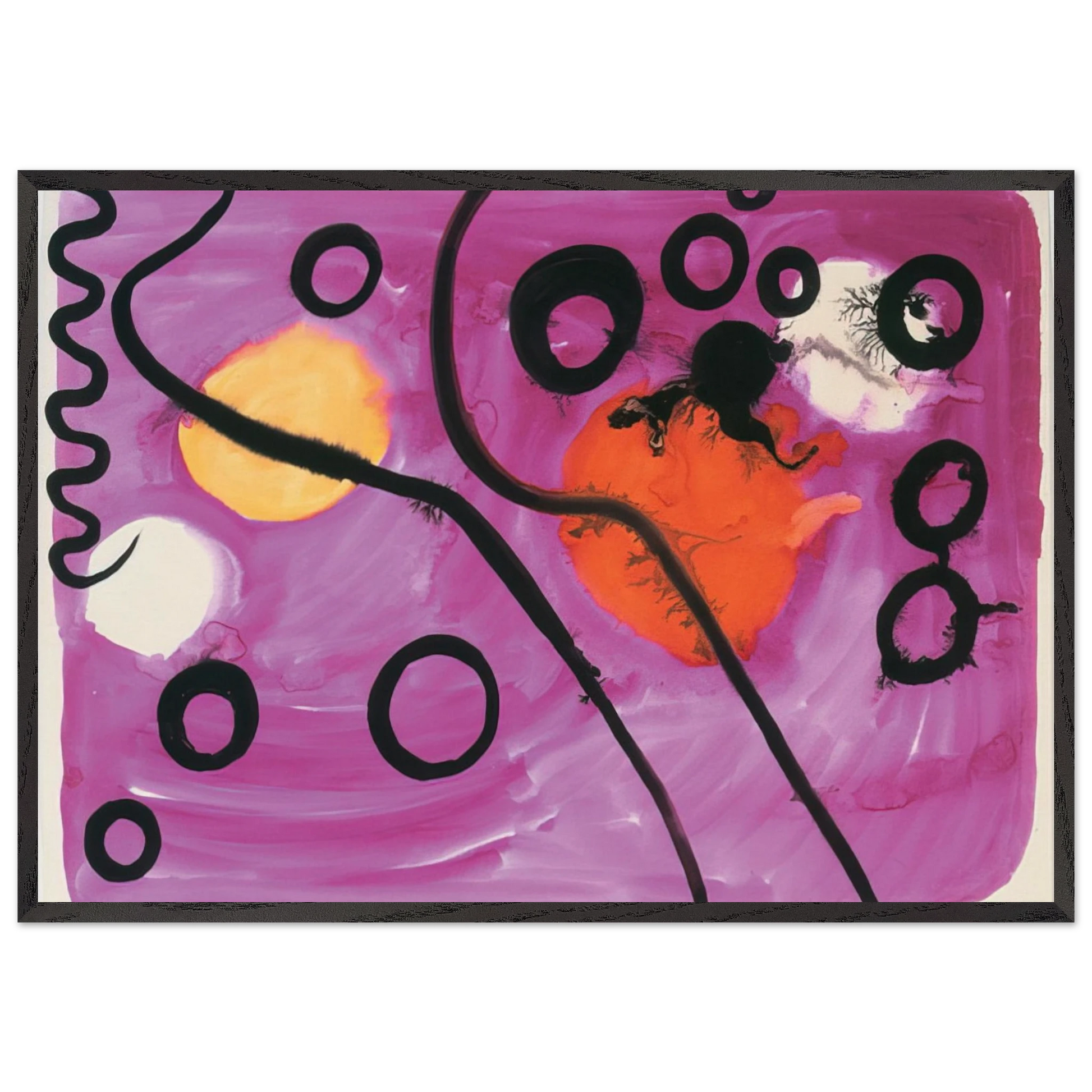 UNTITLED 1963 N1 - Alexander Calder Framed Art Print – Black Wooden Frame - Default Title - -Framed Art Print