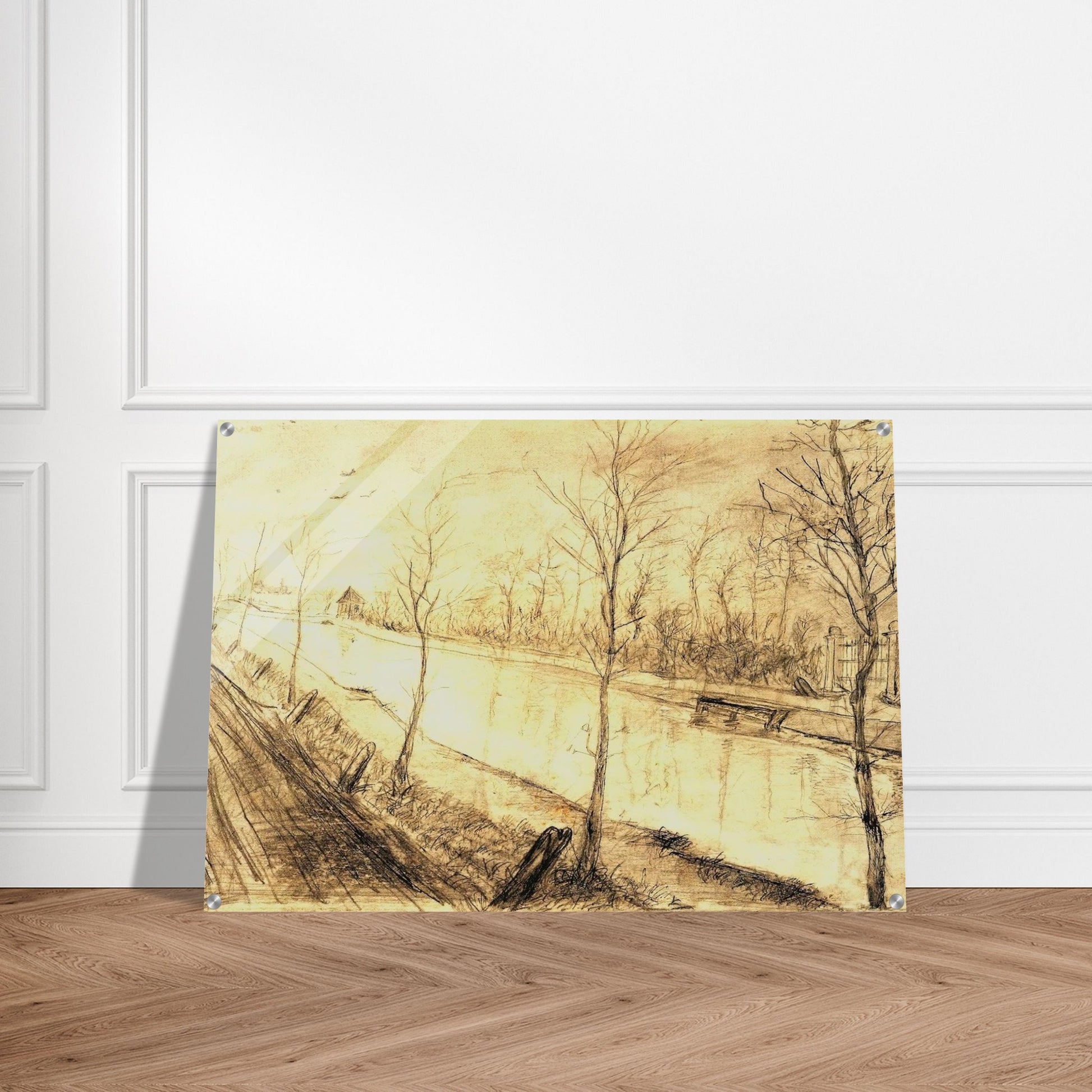 Canal - Vincent van Gogh Acrylic Print - 70x100 cm / 28x40″ inches