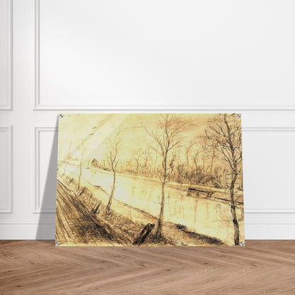 Canal - Vincent van Gogh Acrylic Print - 70x100 cm / 28x40″ inches