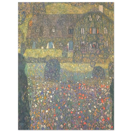 Gustav Klimt - COUNTRY HOUSE BY THE ATTERSEE Fine Art Poster - Default Title