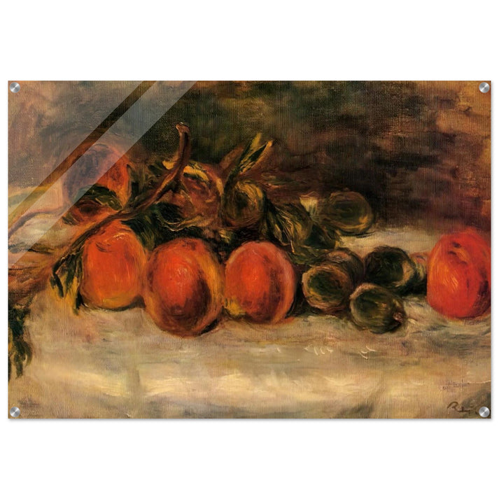 Still Life with Peaches and Chestnuts - Pierre-Auguste Renoir Acrylic Print - 70x100 cm / 28x40″ inches