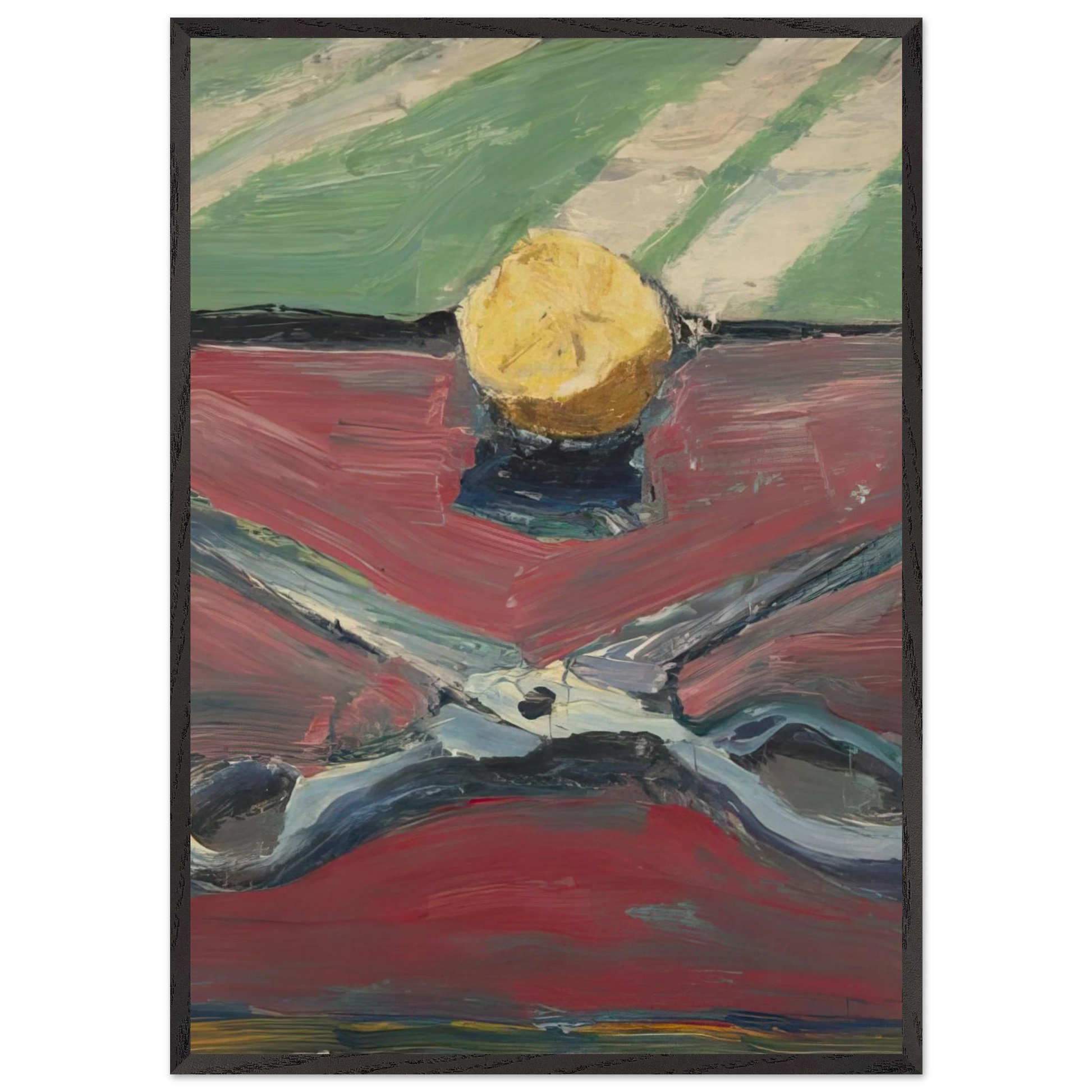 Scissors and Lemon II - Richard Diebenkorn Framed Art Print – Black Wooden Frame - Default Title - -Framed Art Print