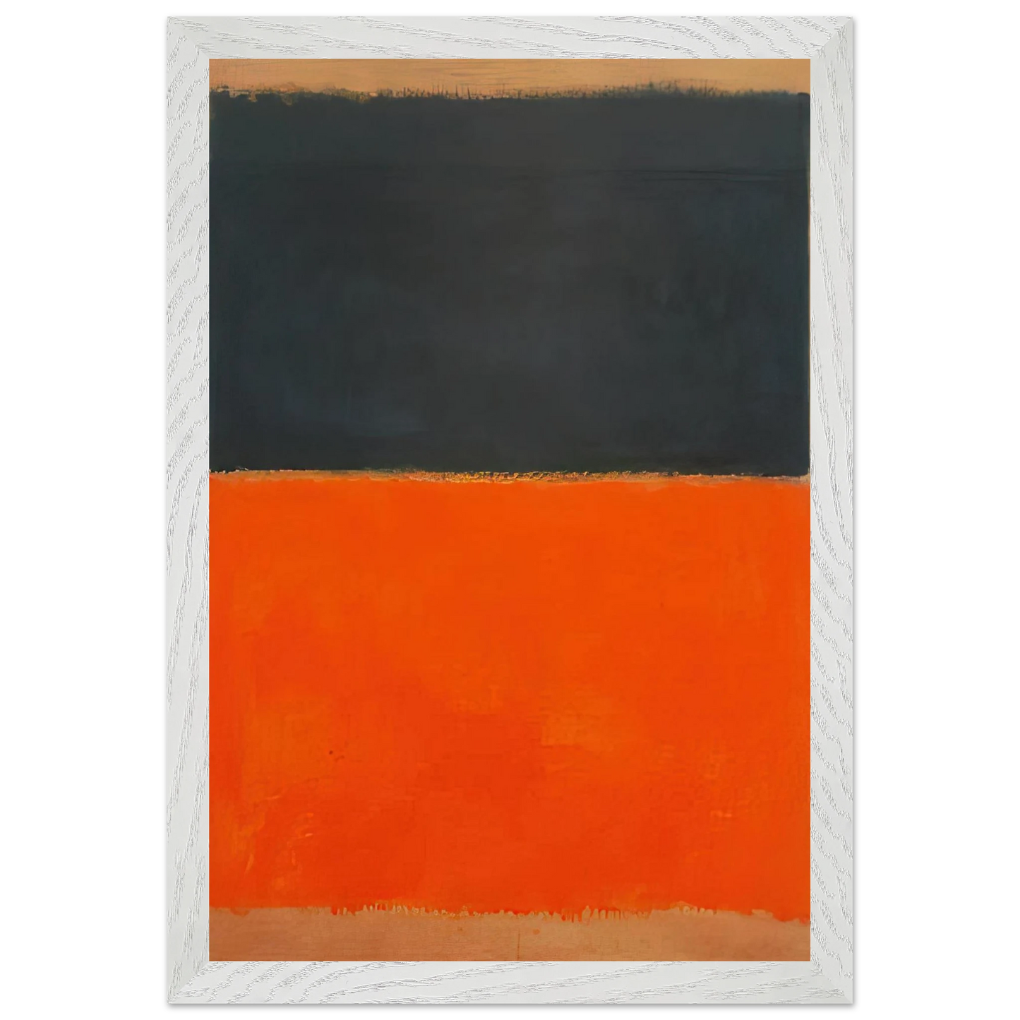 Mark Rothko - Green and Tangerine on Red - 1956 Wall Art - 30x40 cm / 12x16 inches - Premium Wooden Framed Poster With Fine Art Paper - Black frame
