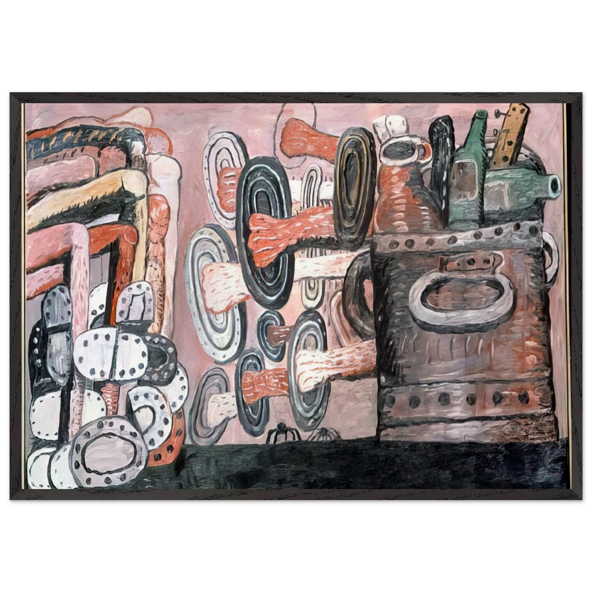 THE STREET 1977 - Philip Guston Framed Art Print – Black Wooden Frame - Default Title - -Framed Art Print
