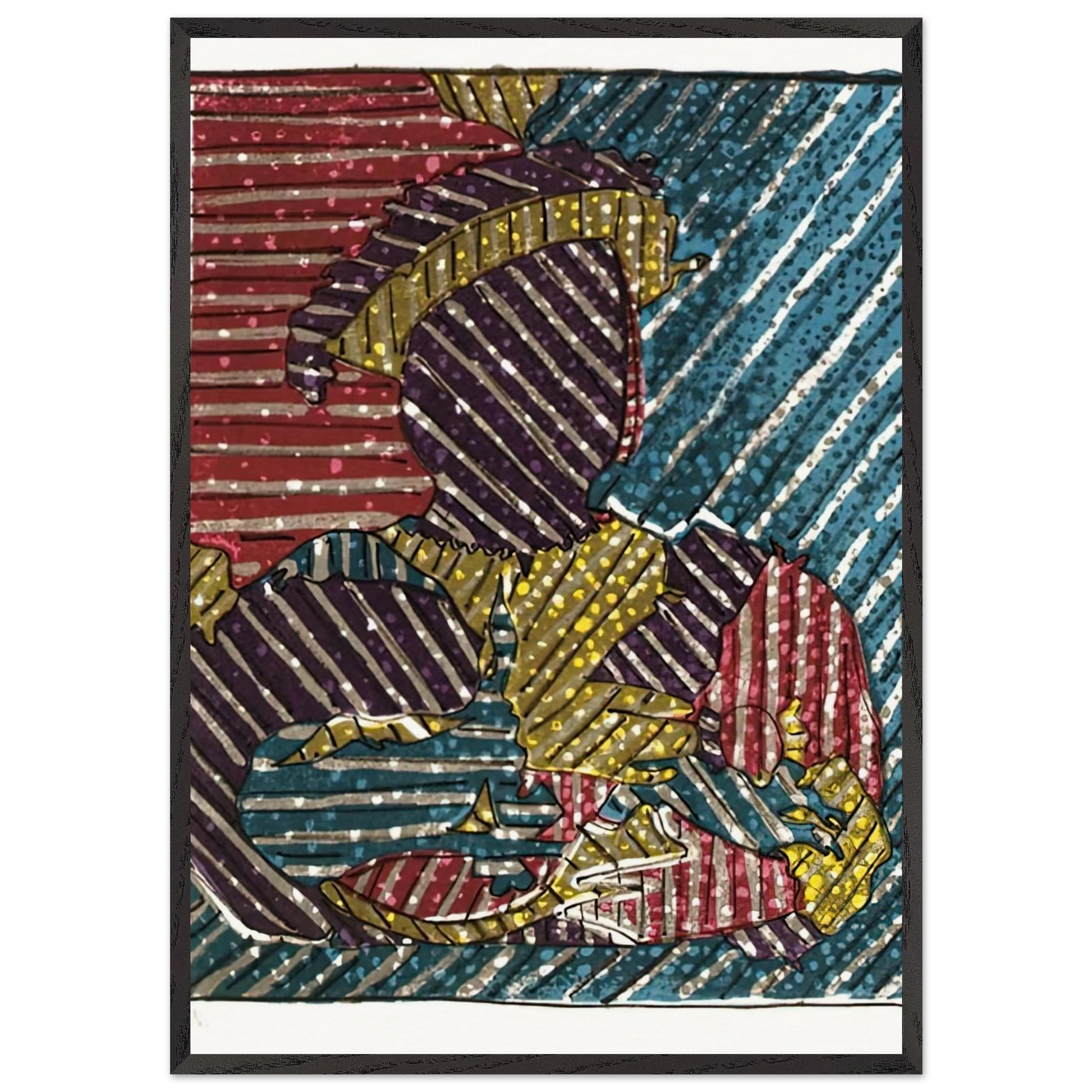 AFTER HOLBEIN - Jasper Johns Framed Art Print – Black Wooden Frame - Default Title - -Framed Art Print