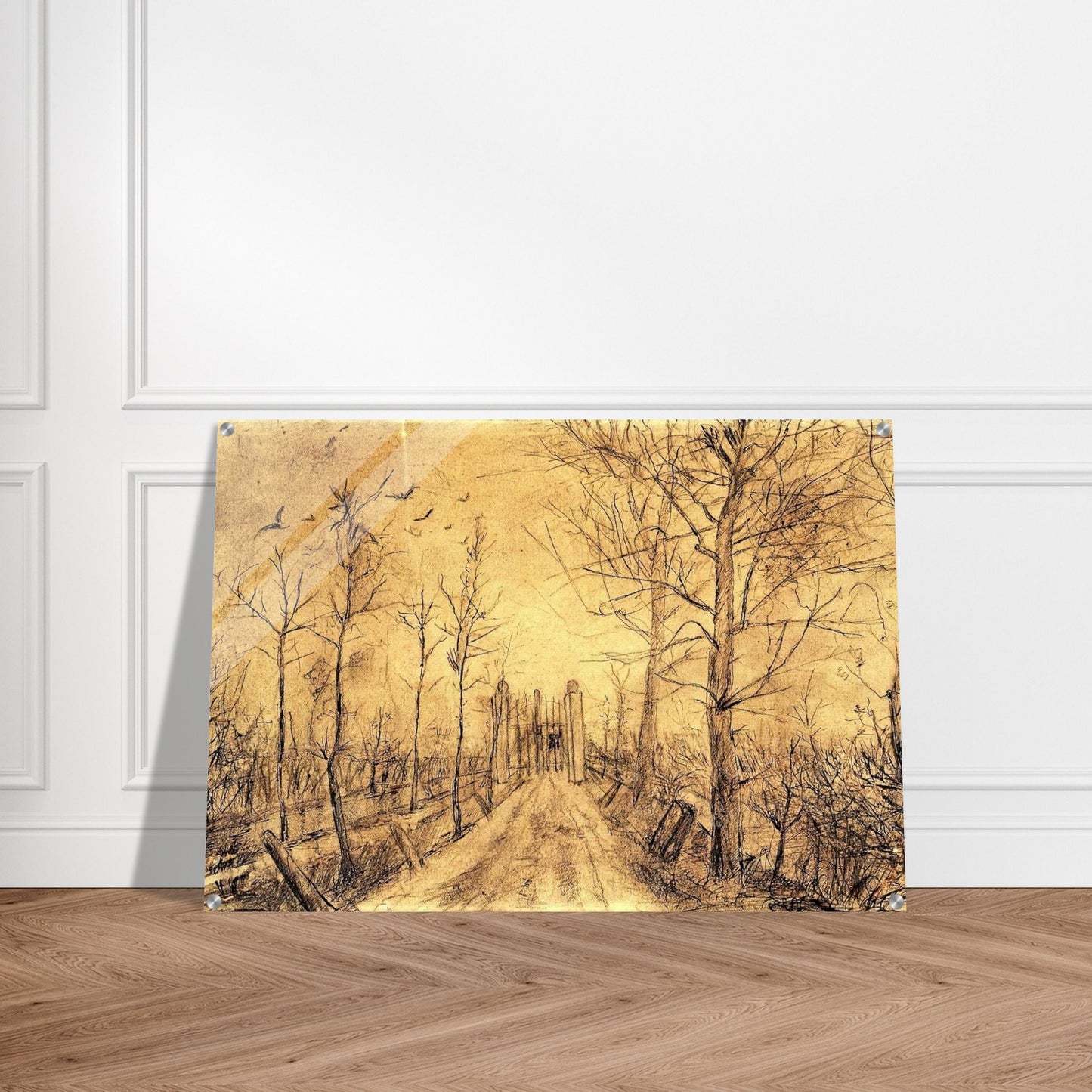 Driveway - Vincent van Gogh Acrylic Print - 70x100 cm / 28x40″ inches