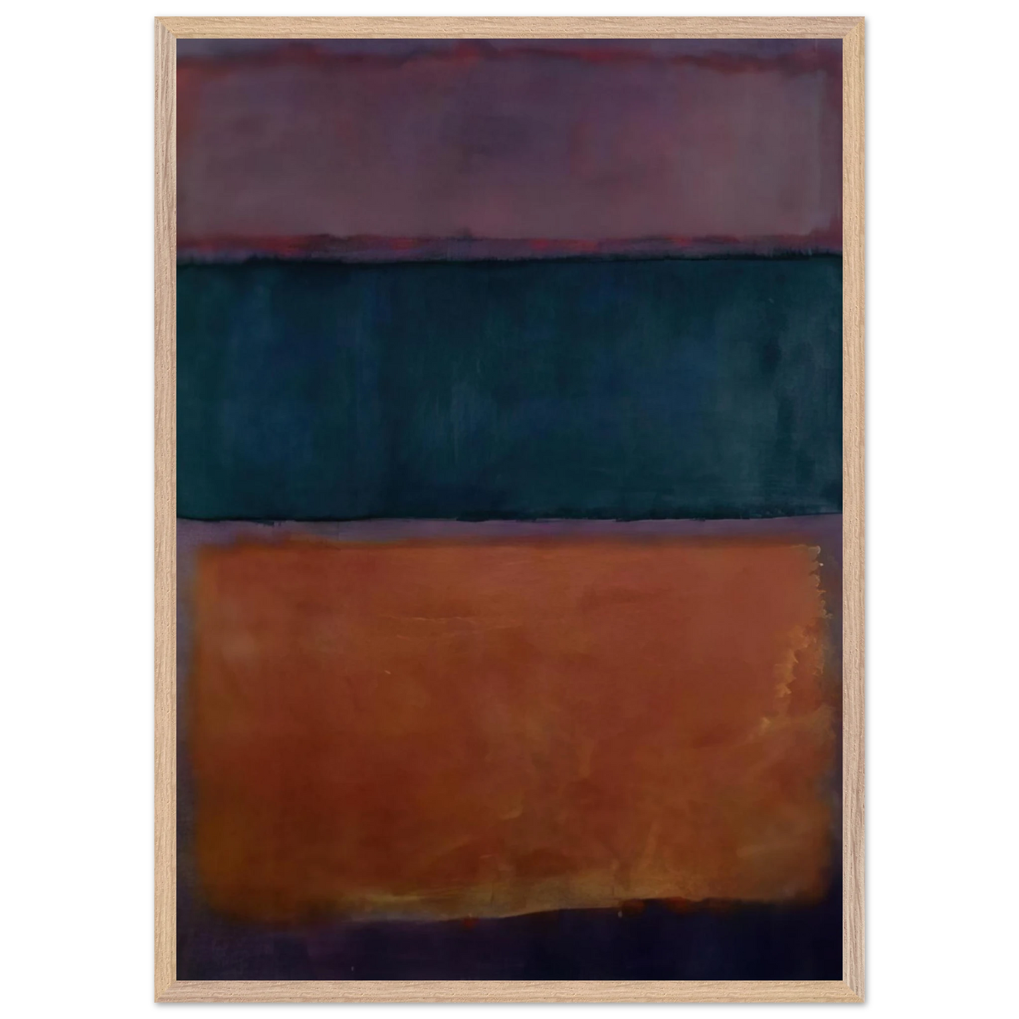 Helen Frankenthaler - Untitled - 1963 Wall art - 50x70 cm / 20x28 inches - Premium Wooden Framed Poster With Fine Art Paper - Wood frame