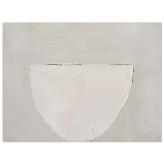 William Scott - Bowl White on Grey - 1962 Fine Art Poster - Default Title