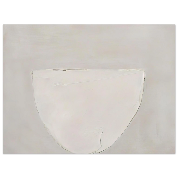 William Scott - Bowl White on Grey - 1962  75x100 cm / 30x40inches Fine Art Poster