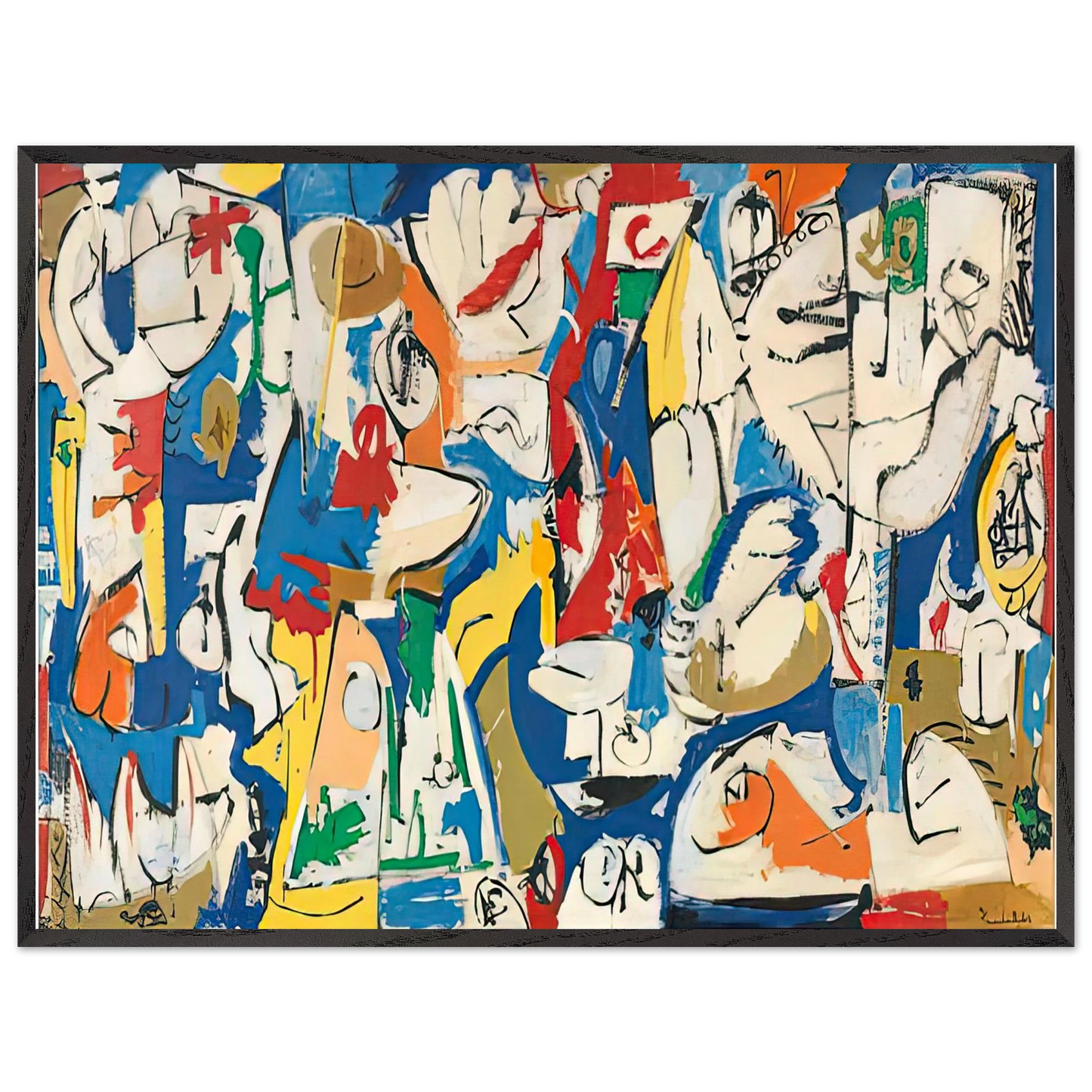 Helen Frankenthaler - The Jugglers, 1951- Wall Art - 60x80 cm / 24x32 inches - Fine Art Poster - -