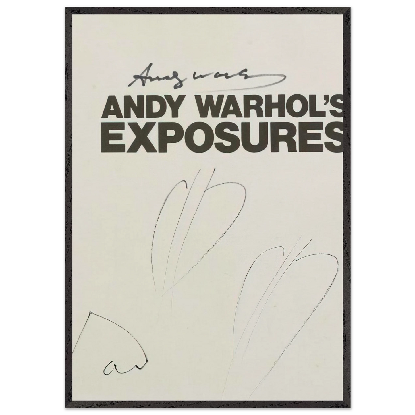 Butterfly Hearths  Andy Warhols Exposures  - Andy Warhol Framed Art Print – Black Wooden Frame - Default Title - -Framed Art Print