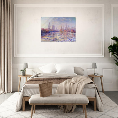 Floating Ice on the Seine - claude monet Acrylic Print - 70x100 cm / 28x40″ inches