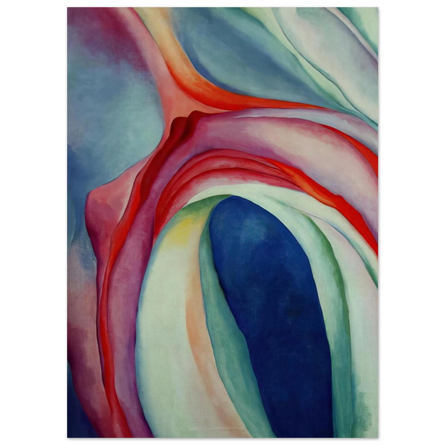 Georgia O'Keeffe - Music Pink and Blue II Fine Art Poster - 40x60 cm / 16x24 inches