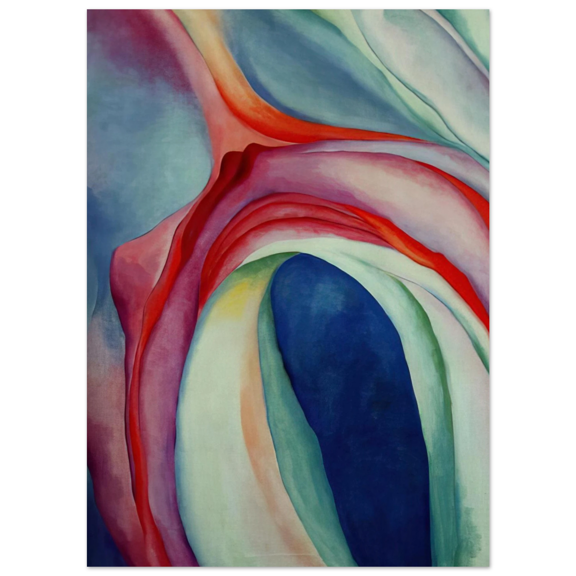 Georgia O'Keeffe - Music Pink and Blue II Fine Art Poster - 40x60 cm / 16x24 inches