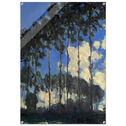 Poplars on the Banks of the Epte - claude monet Acrylic Print - 70x100 cm / 28x40″ inches
