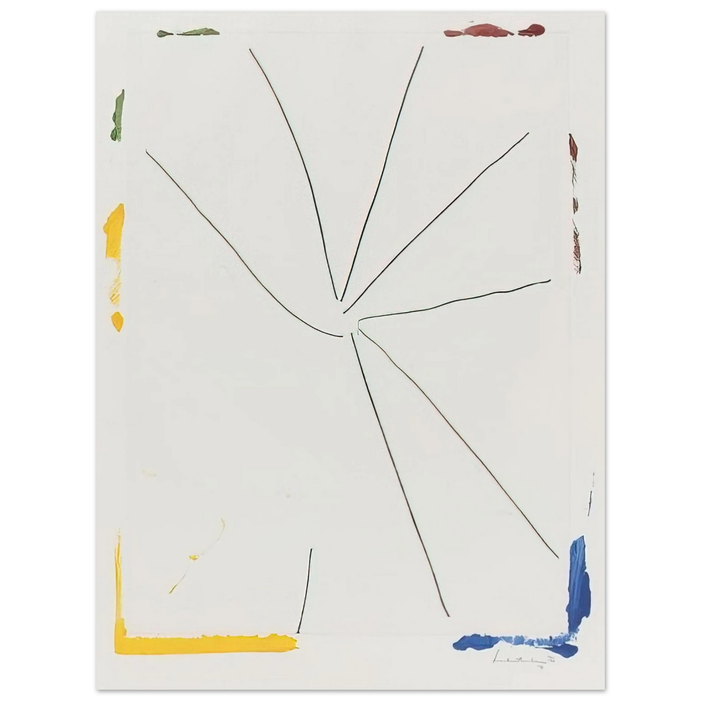 Helen Frankenthaler - Free Wheeling - 1971 Wall art - 13x18 cm / 5x7 Inches - Fine Art Poster - -