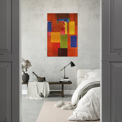 Sanctum Sanctorum - Hans Hofmann Brushed Aluminum Print - 70x100 cm / 28x40 inches | Hans Hofmann Aluminum Print | Hans Hofmann Prints