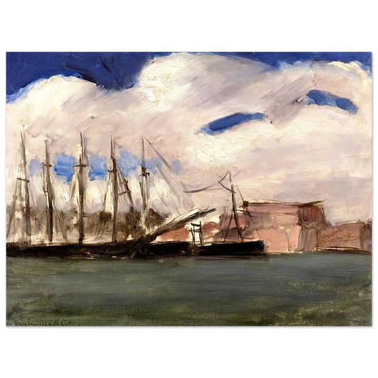 Henri Matisse - WHITE CLOUDS THE OLD PORT OF MARSEILLE 1918 Fine Art Poster - Default Title