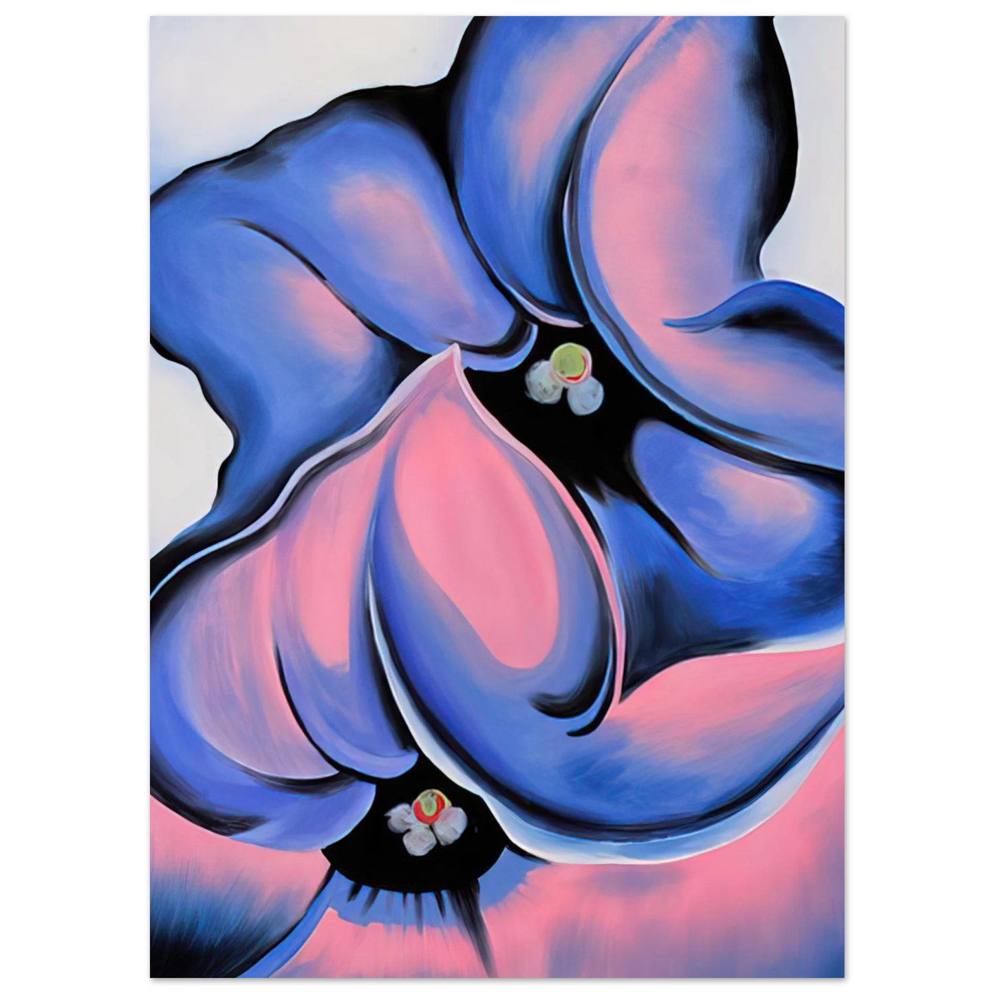 Georgia O'Keeffe - Purple Petunia Fine Art Poster - 40x60 cm / 16x24 inches